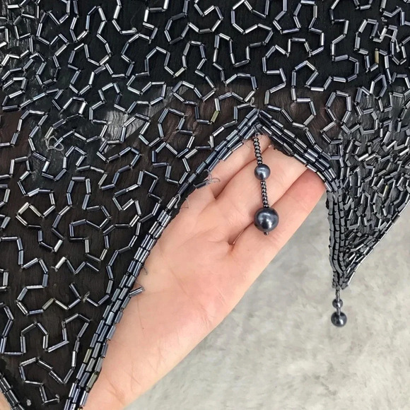 Judith Ann Creations Vintage 80’s Gatsby Style Beaded SequinTunic Top Size L/XL - Picture 6 of 9